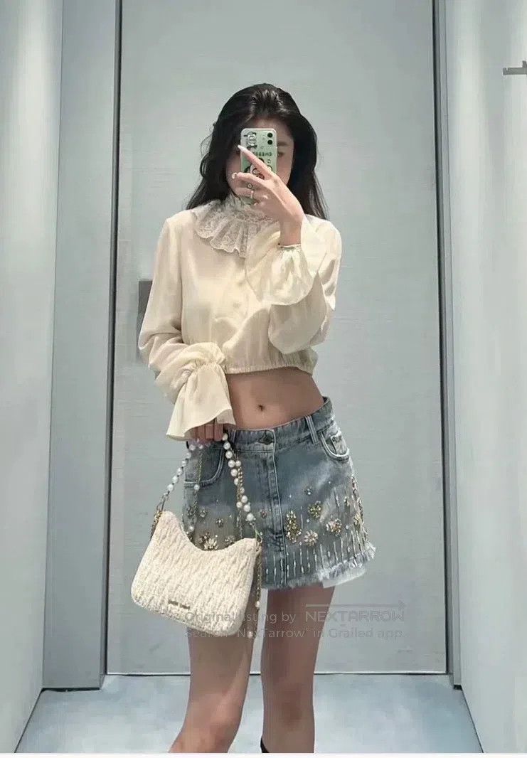 Miu Miu Miu Miu 40 Silk shirt Size L / US 10 / IT 46 - 9 Thumbnail