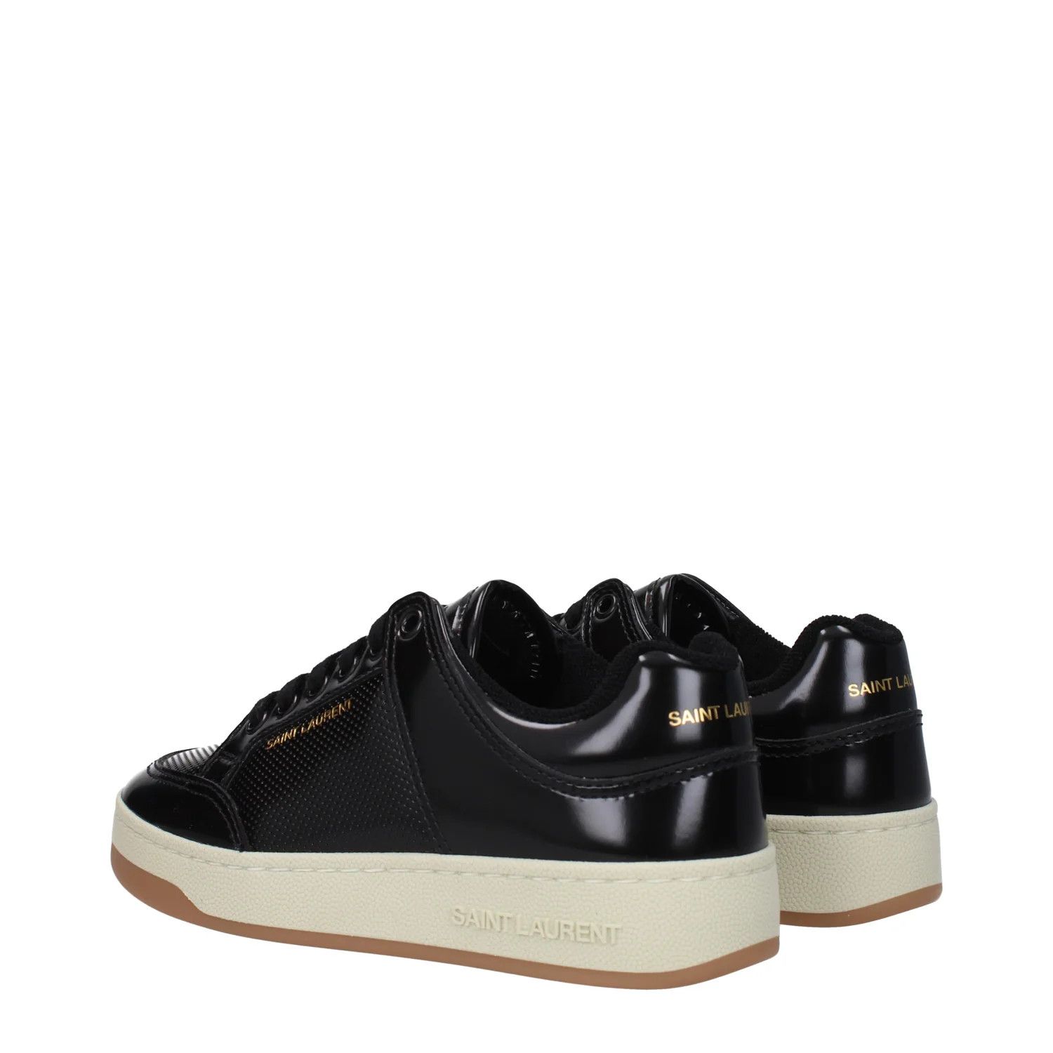 Saint Laurent Paris ob1o1e1124 Leather Sneakers in Black Size US 9.5 / IT 39.5 - 4 Thumbnail