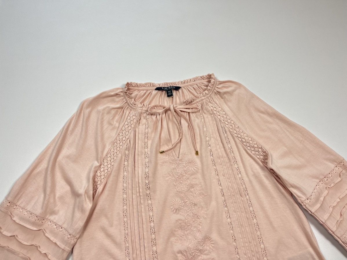 Ralph Lauren Lauren Ralph Lauren Embroidered Blouse Shirt Pink Size S Size S / US 4 / IT 40 - 3 Thumbnail