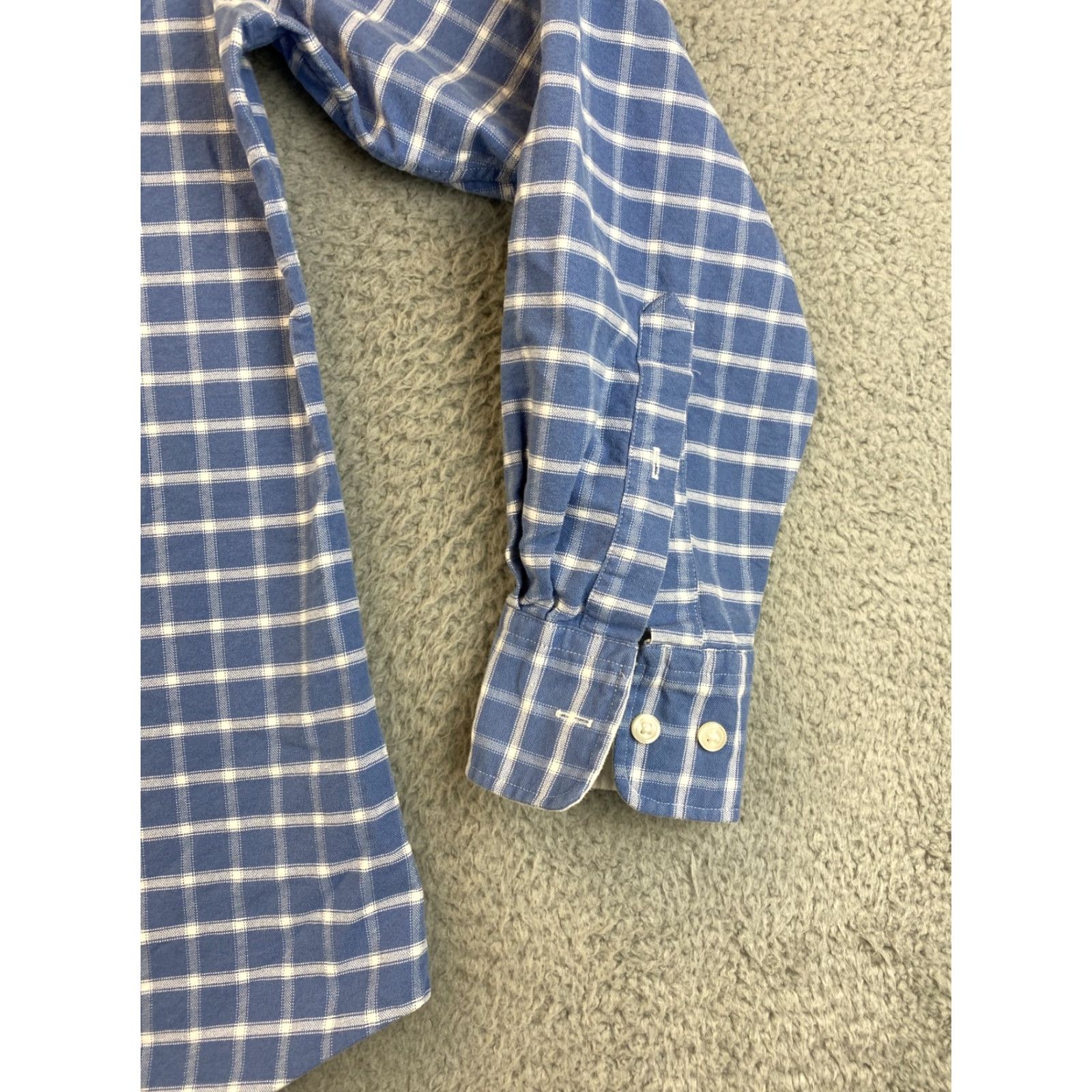 Charles Tyrwhitt Charles Tyrwhitt Classic Fit Long Sleeve Button Down Shirt, Adult Medium, Blue Check, Non-Iron, Mens Size US M / EU 48-50 / 2 - 2 Thumbnail