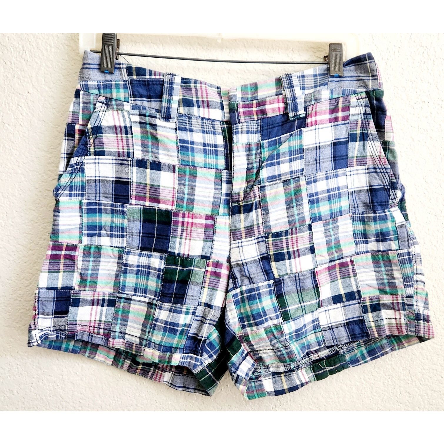 Sonoma Sonoma Blue Multicolor Plaid Shorts 6 Lightweight Flat Front Size 28" / US 6 / IT 42 - 1 Thumbnail