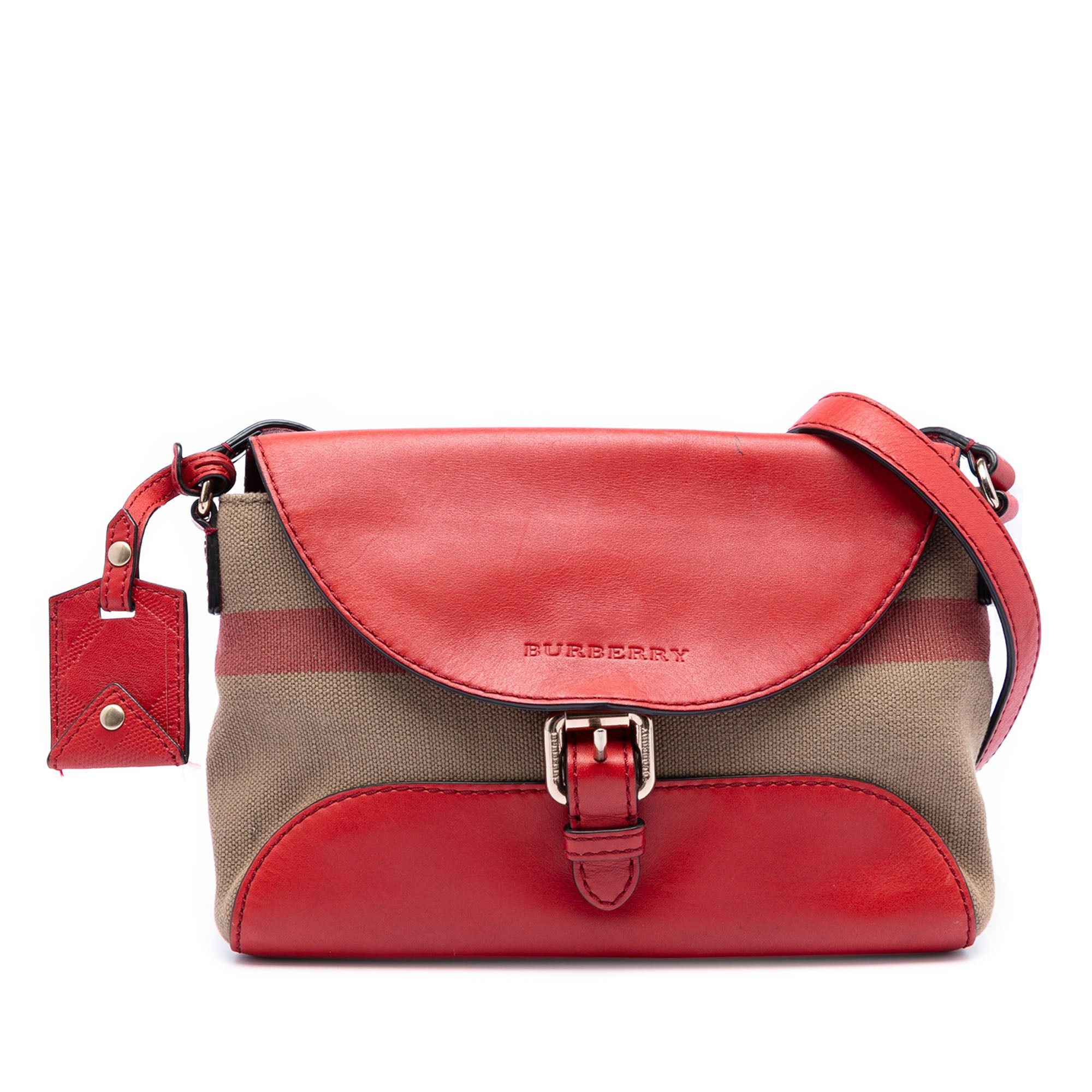 Burberry Leather and House Check Canvas Henham Crossbody Size ONE SIZE - 1 Thumbnail