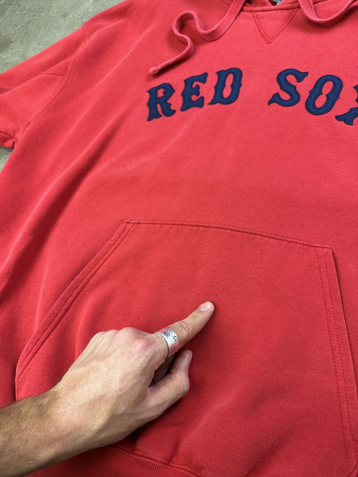 MLB Vintage Boxy Hoodie Boston Red Sox Baseball Sports Spellout Size US XXL / EU 58 / 5 - 5 Thumbnail