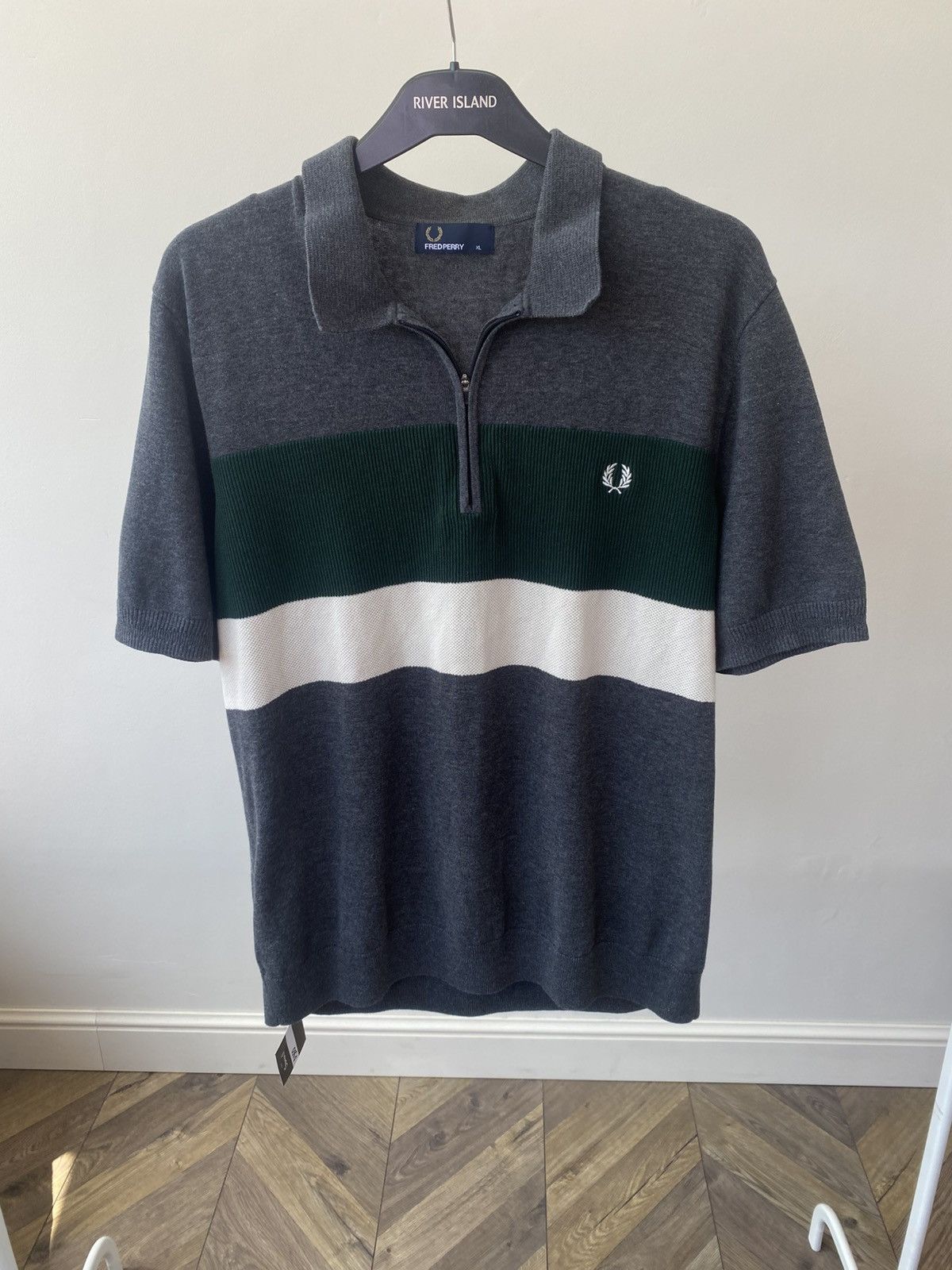 Fred Perry Vintage Fred Perry Panel Pique Zip-Neck Polo Shirt Size US XL / EU 56 / 4 - 2 Thumbnail