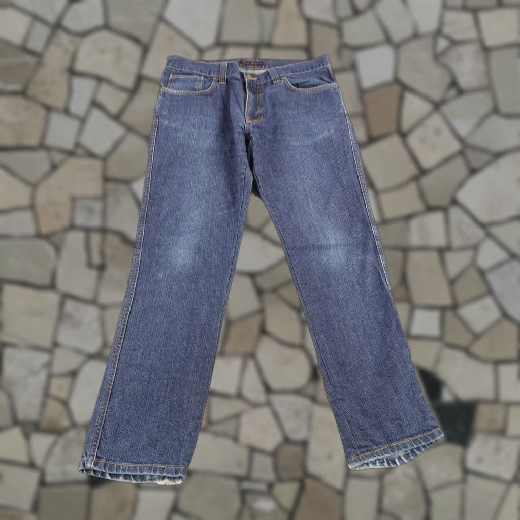 Nudie Jeans Nudie Jeans Mens Jeans 34x30 Blue Slim Jim Organic Cotton Made in Italy Denim Size US 34 / EU 50 - 1 Thumbnail