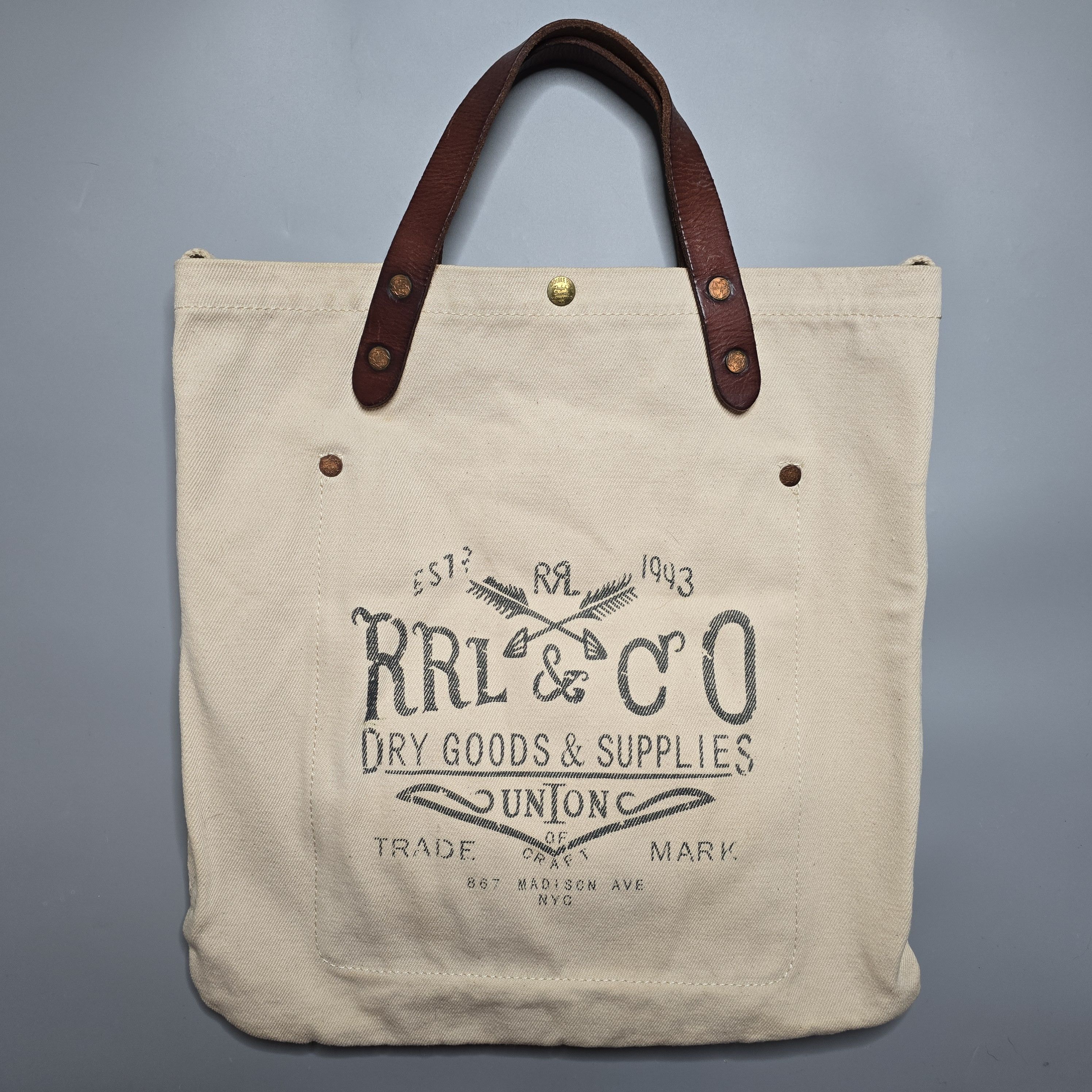 RRL Ralph Lauren RRL - Canvas Shopper Tote Bag Size ONE SIZE - 3 Thumbnail