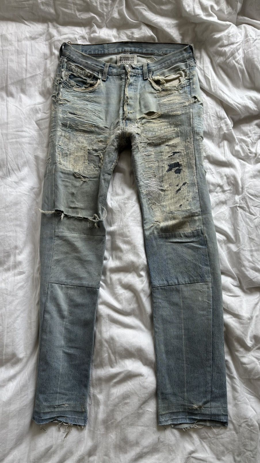 Maison Margiela ⓪ ⑩ GRAIL Maison Martin Margiela artisanal jeans repaired Size US 32 / EU 48 - 7 Thumbnail