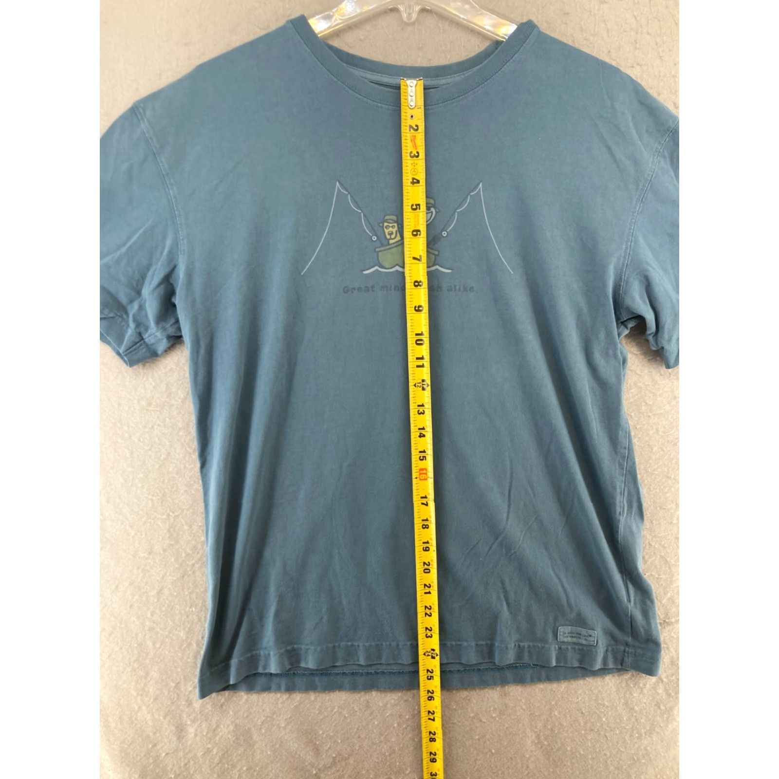 Life is Good Life is Good Mens T-Shirt M Blue Classic Fish Outdoor Size US M / EU 48-50 / 2 - 4 Thumbnail