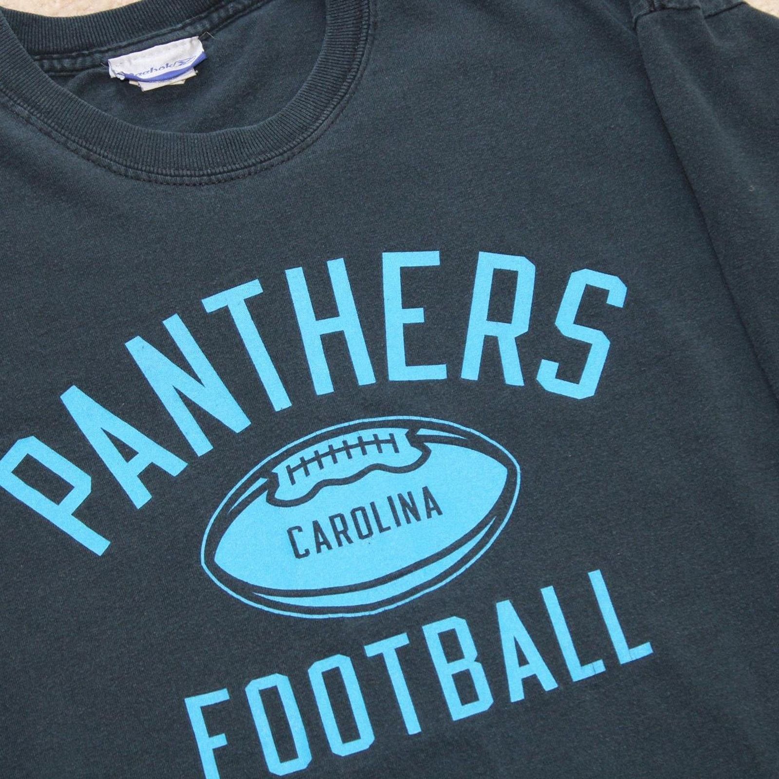 Reebok Black Vintage Y2K Reebok Carolina Panthers Graphic Tee Size US L / EU 52-54 / 3 - 3 Thumbnail