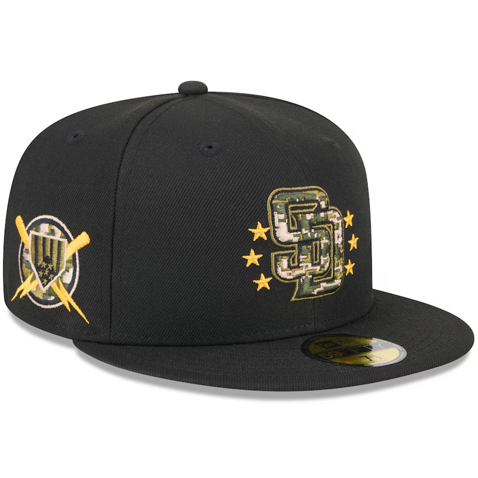 New Era San Diego Padres New Era '24 Armed Forces Day Camo Hat 6 7/8 Size ONE SIZE - 7 Thumbnail