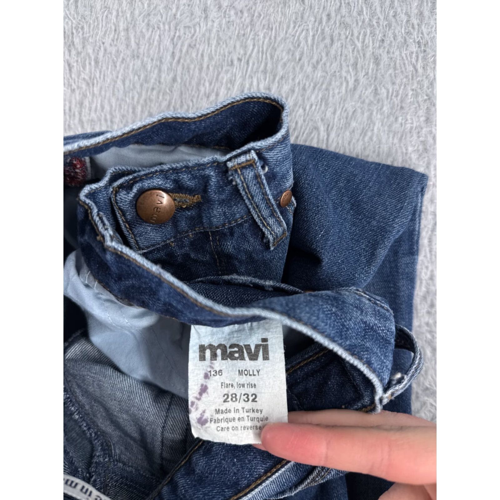 Mavi Mavi Jeans Women 28 Blue Denim Flared Cotton Low Rise 27x30 Size 28" / US 6 / IT 42 - 7 Thumbnail