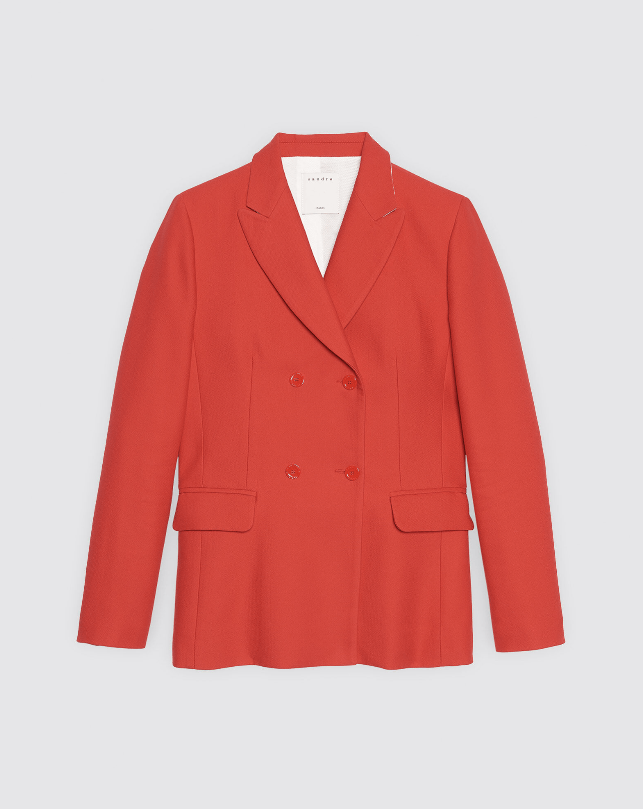 Sandro Sandro Double Breasted blazer in red - Size XS Size XS / US 0-2 / IT 36-38 - 1 Thumbnail
