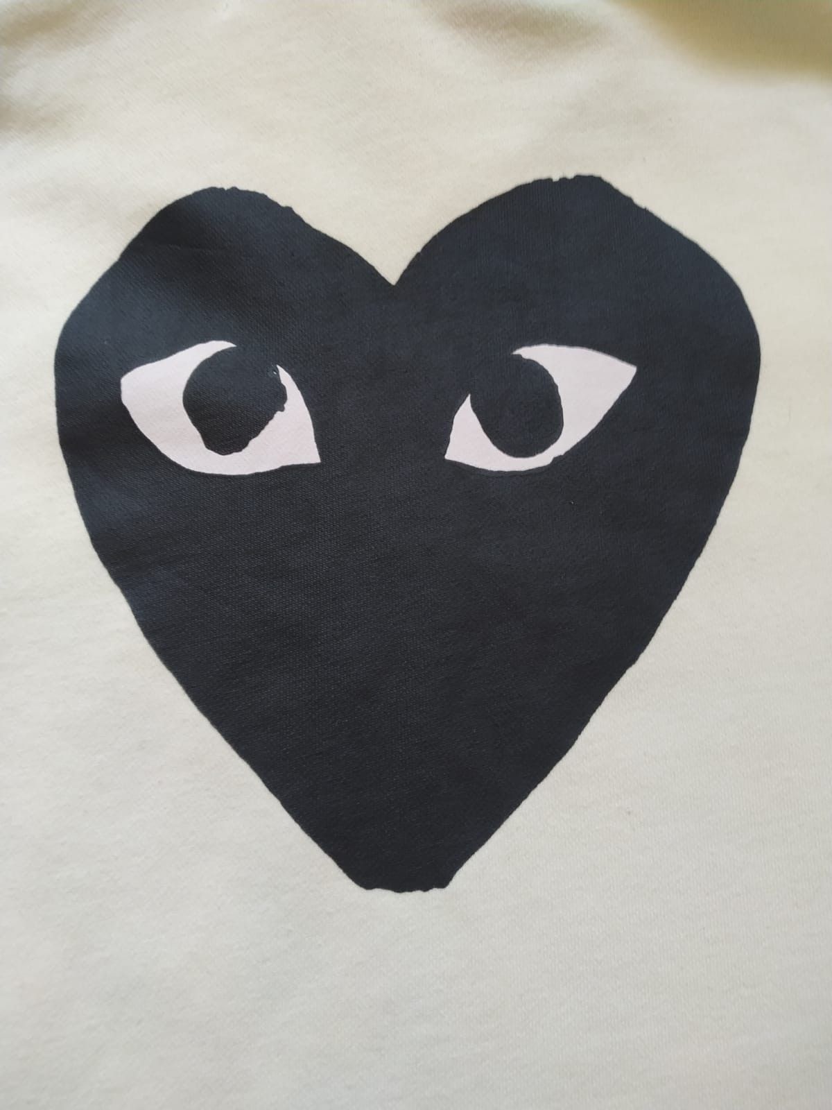 Comme des Garcons PLAY Women's Play Comme des Garcons full zip sweatshirt S ecru Size S / US 4 / IT 40 - 6 Thumbnail