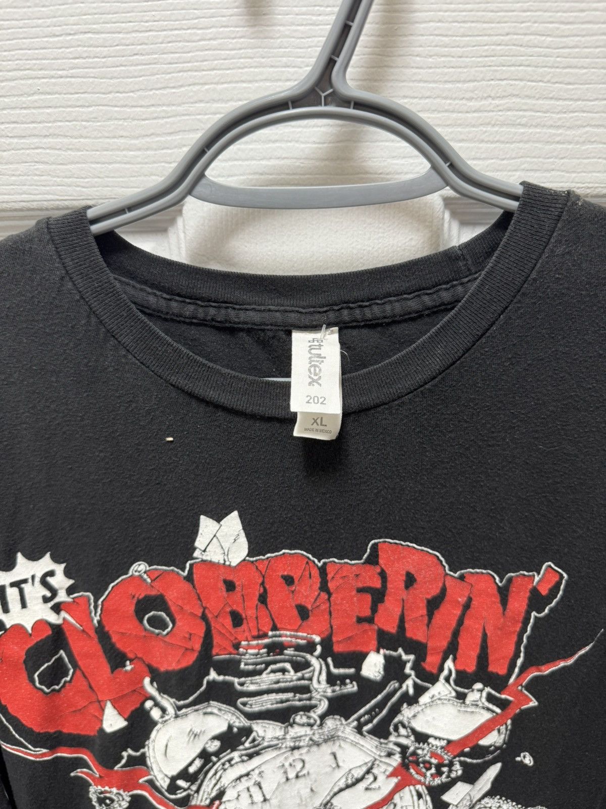 Tultex Tultex CM Punk It's Clobberin' Time Vintage Wrestling Shirt Size US XL / EU 56 / 4 - 3 Thumbnail