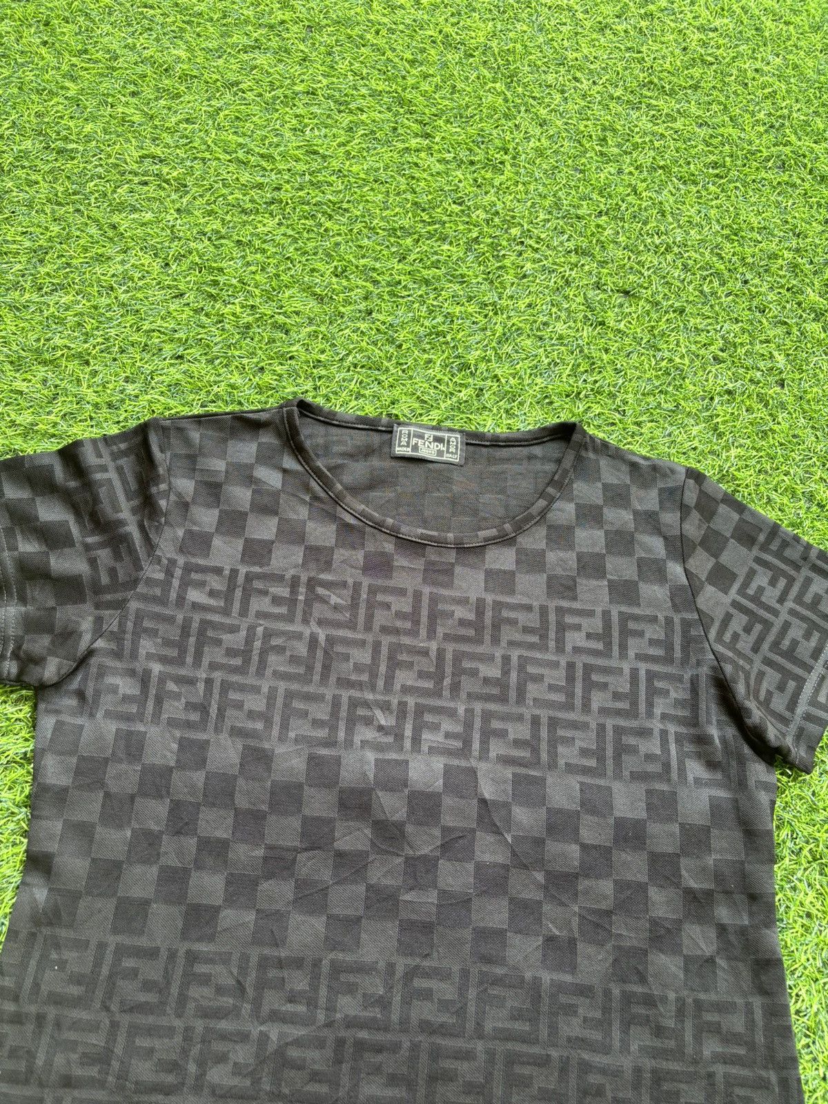 Fendi Vintage Fendi Monogram Black Tshirt Size M / US 6-8 / IT 42-44 - 5 Thumbnail
