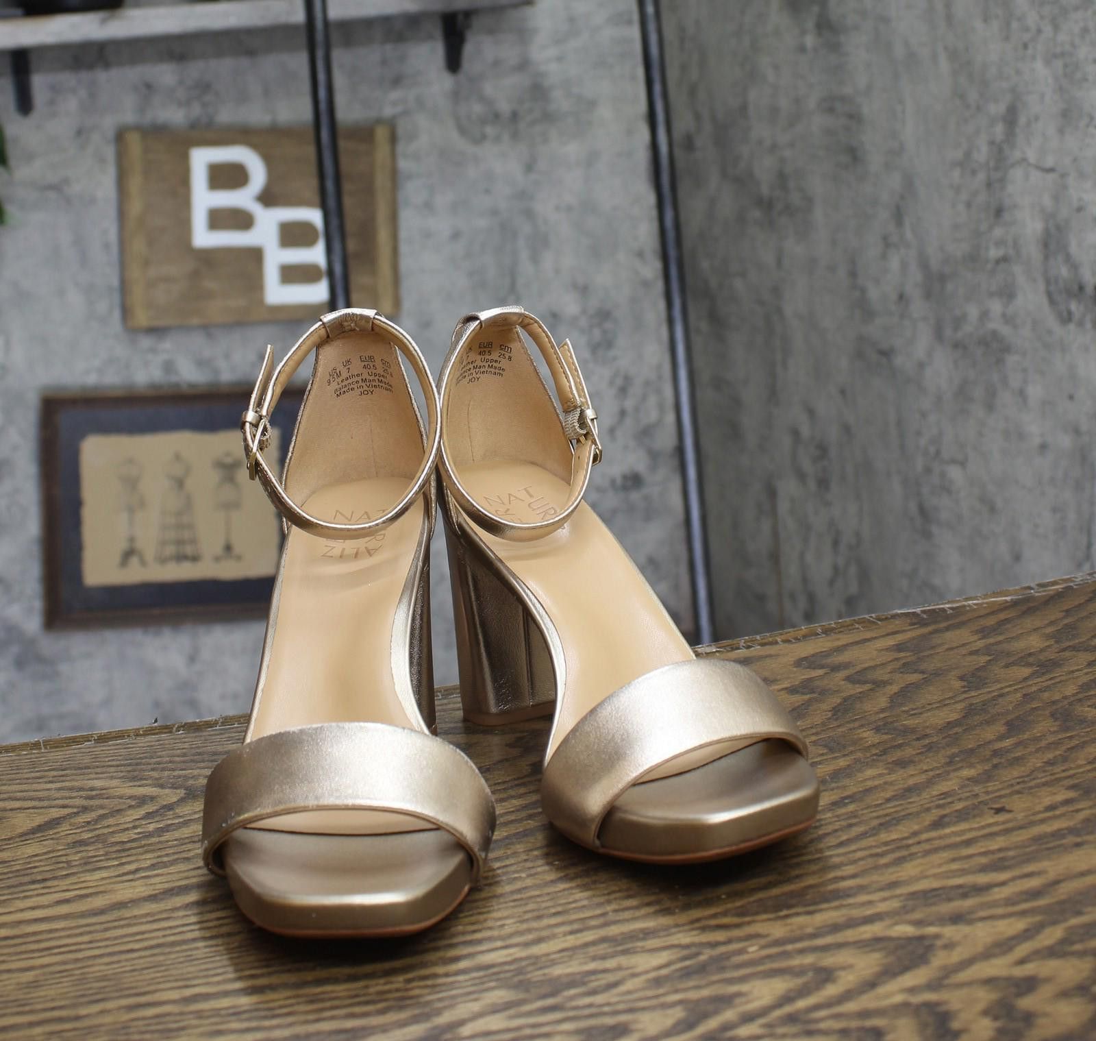 Other Naturalizer Sandal Block G1728l4 Bronze Leather Gold 9.5m Size US 9.5 / IT 39.5 - 3 Thumbnail