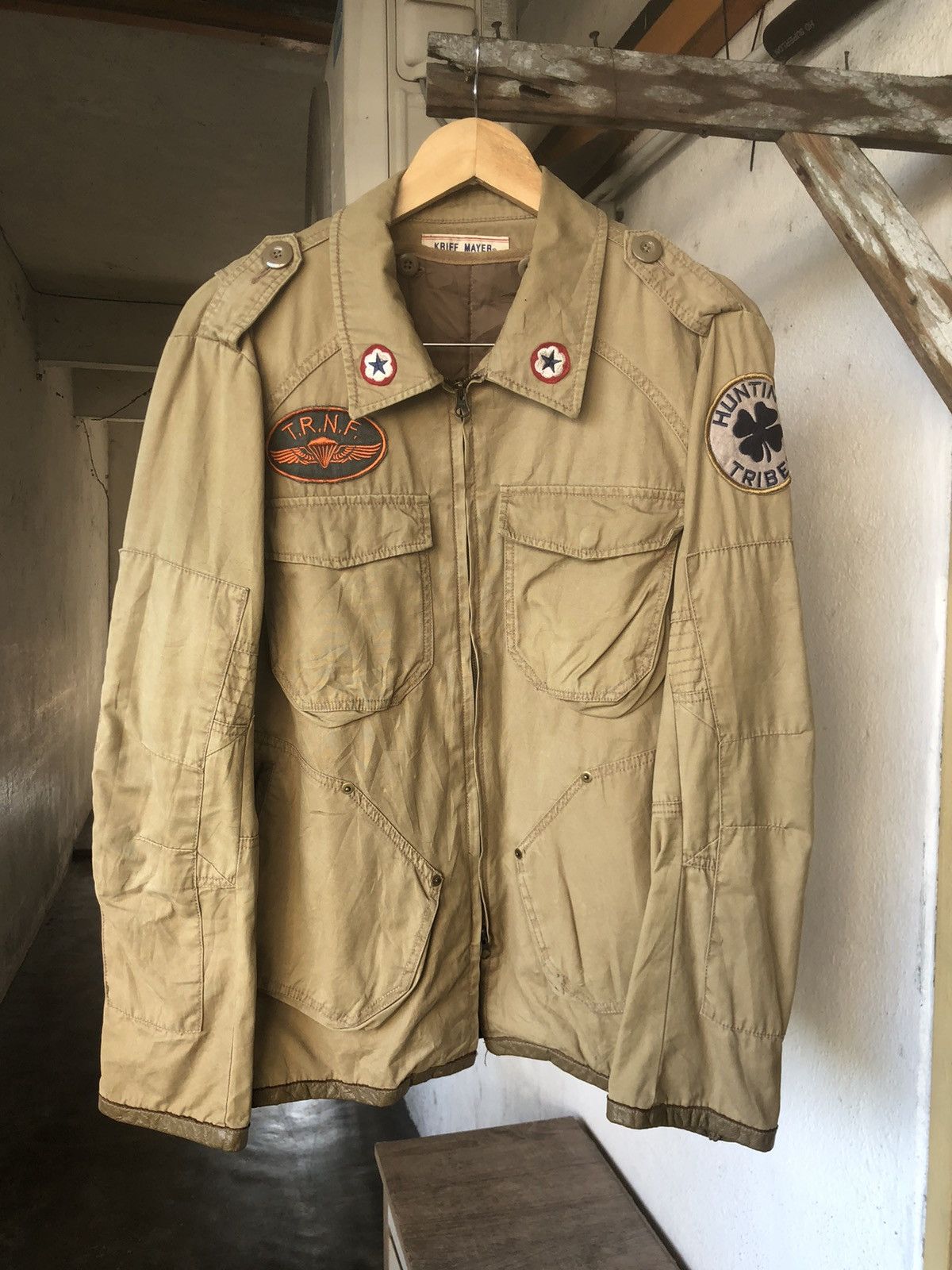Vintage Vintage Kriff Mayer Hunting Jacket With Leather Size US M / EU 48-50 / 2 - 1 Thumbnail