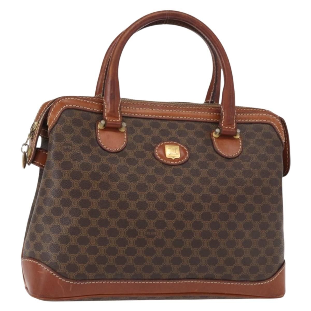 Celine Celine Vintage Macadam Handbag Canvas and Leather Size ONE SIZE - 1 Thumbnail