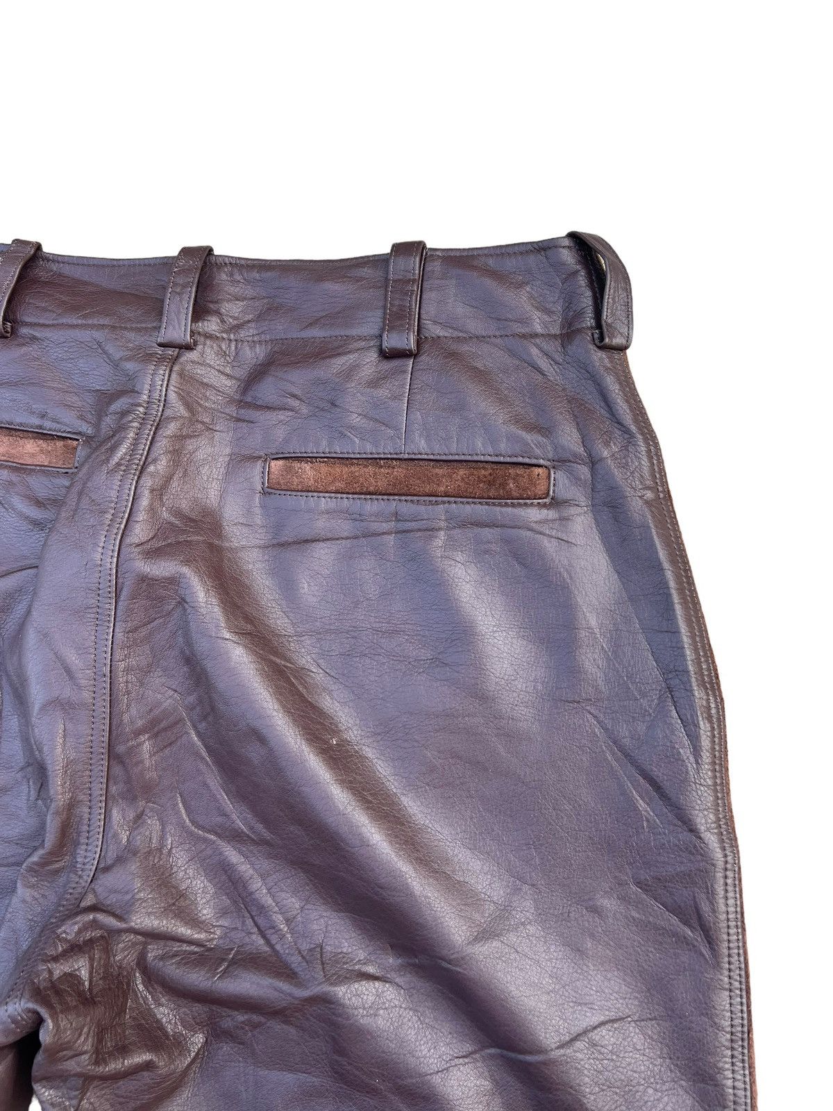 Leather Vintage KNOT Japan Hybrid Suede Calf Leather Short Pant Size US 31 - 13 Thumbnail