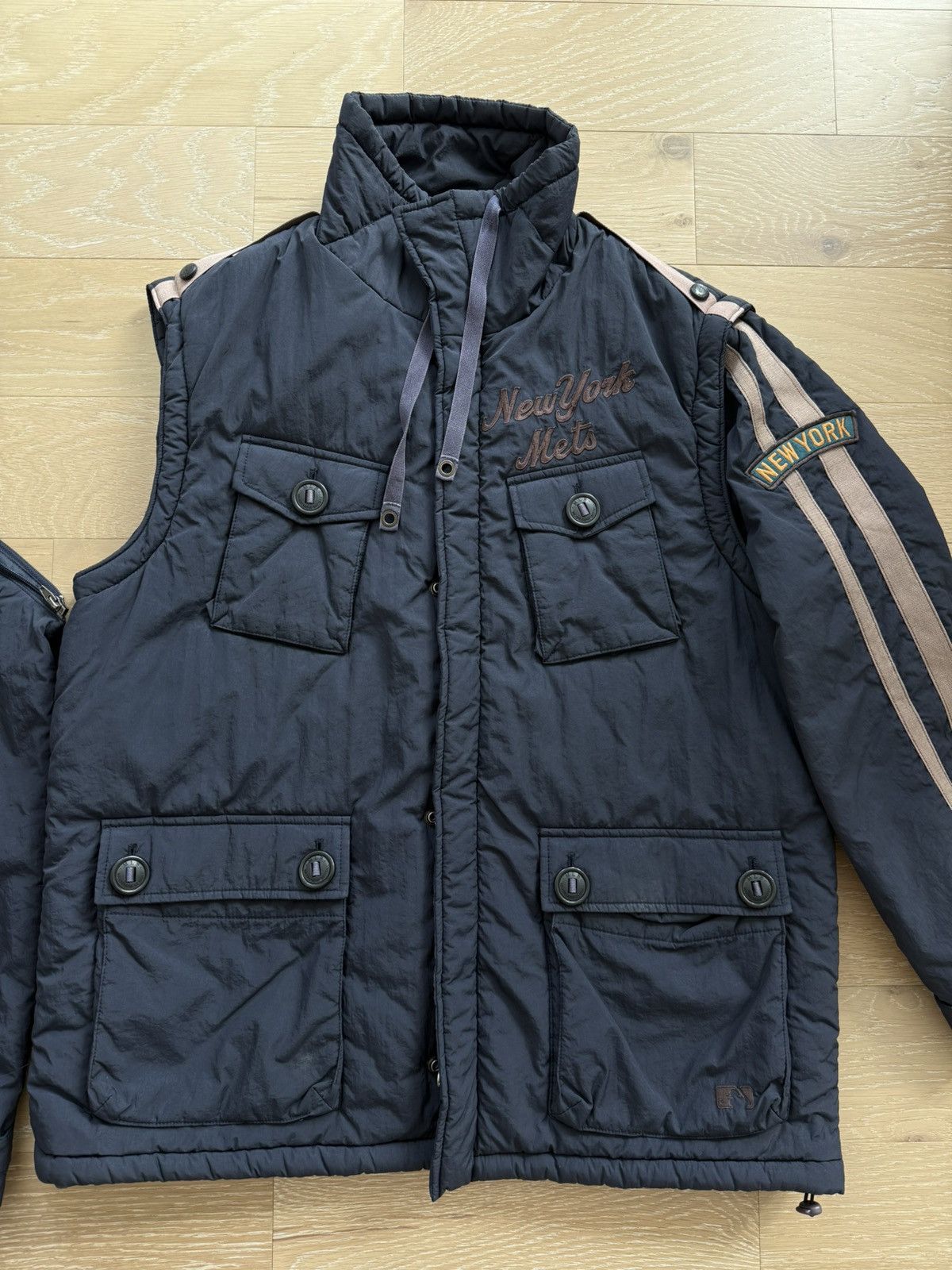MLB Rare New York Mets MLB Parka Detachable Puffer Vest Size US XL / EU 56 / 4 - 10 Thumbnail