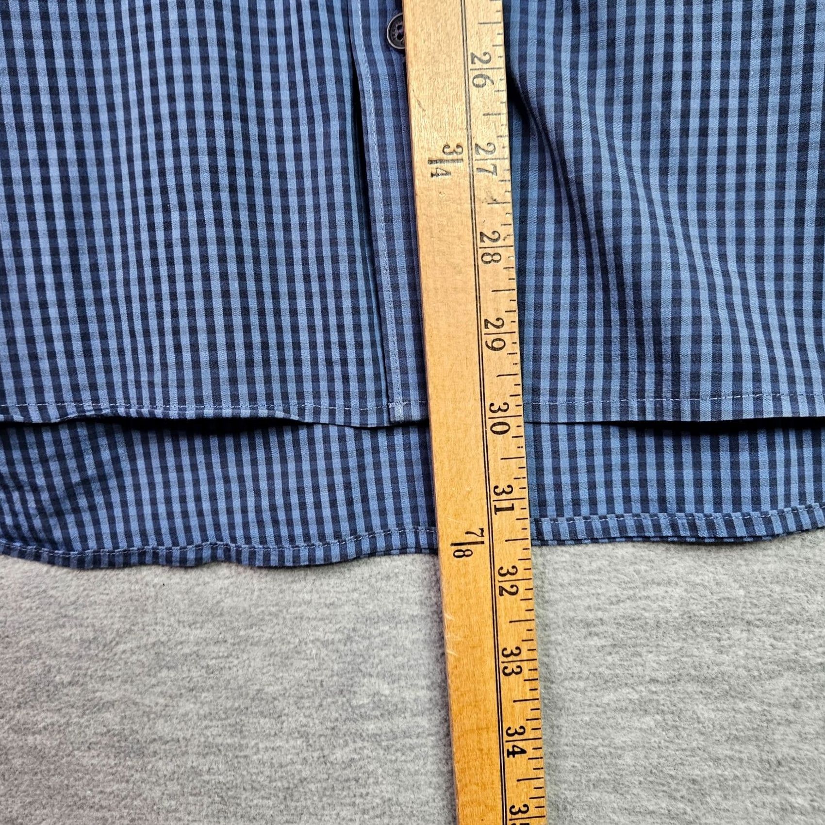 TravisMathew TravisMathew Button Up Shirt Blue Check Short Sleeve XL Mens Casual Holiday? Size US XL / EU 56 / 4 - 7 Thumbnail