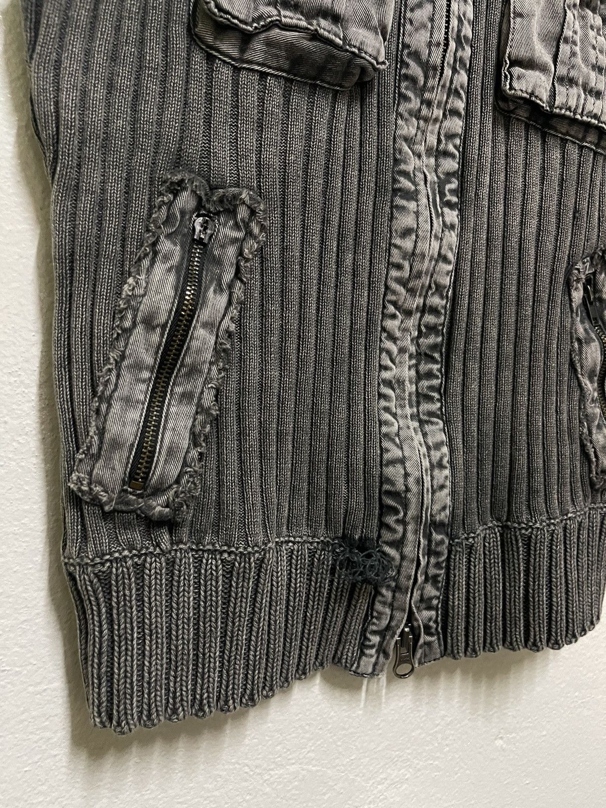 Japanese Brand Studio Five Distressed Sleeveless Zipper Stretch Sweater Size S / US 4 / IT 40 - 3 Thumbnail