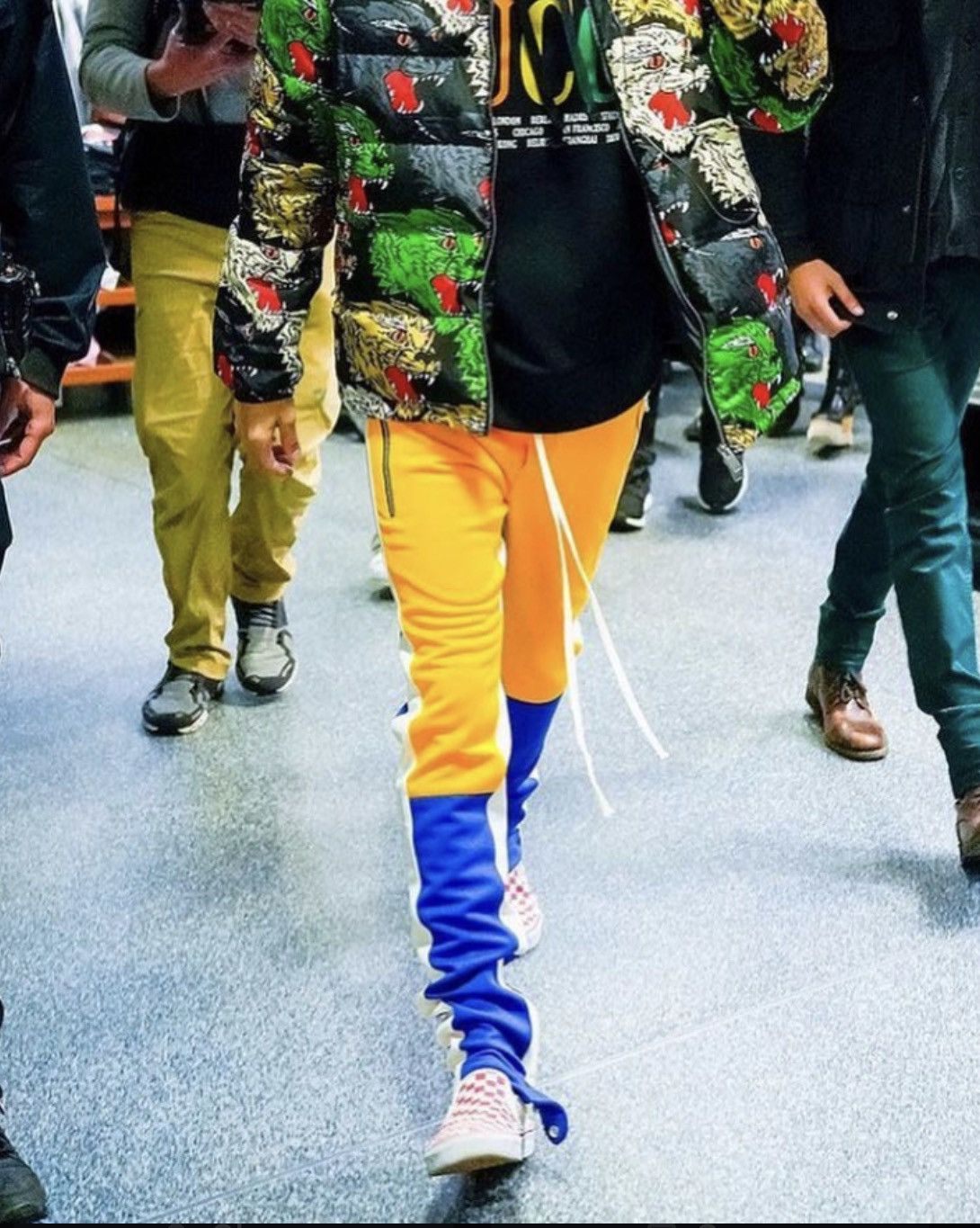 Fear of God Fear of God Moto Trackpants Cream/Red/Yellow/Black Medium Size US 32 / EU 48 - 12 Thumbnail