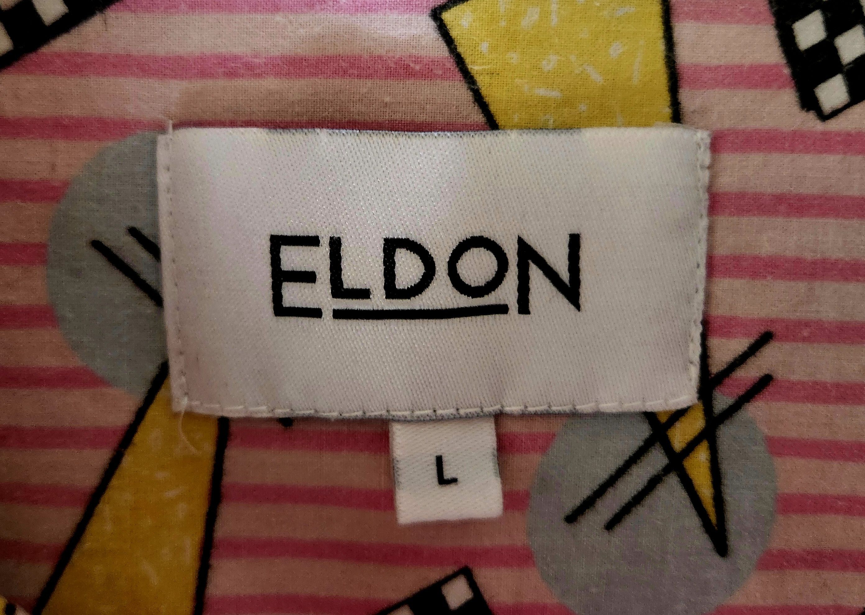 Vintage New Wave shirt L men's pink cotton short sleeve 1980s Size US L / EU 52-54 / 3 - 7 Thumbnail