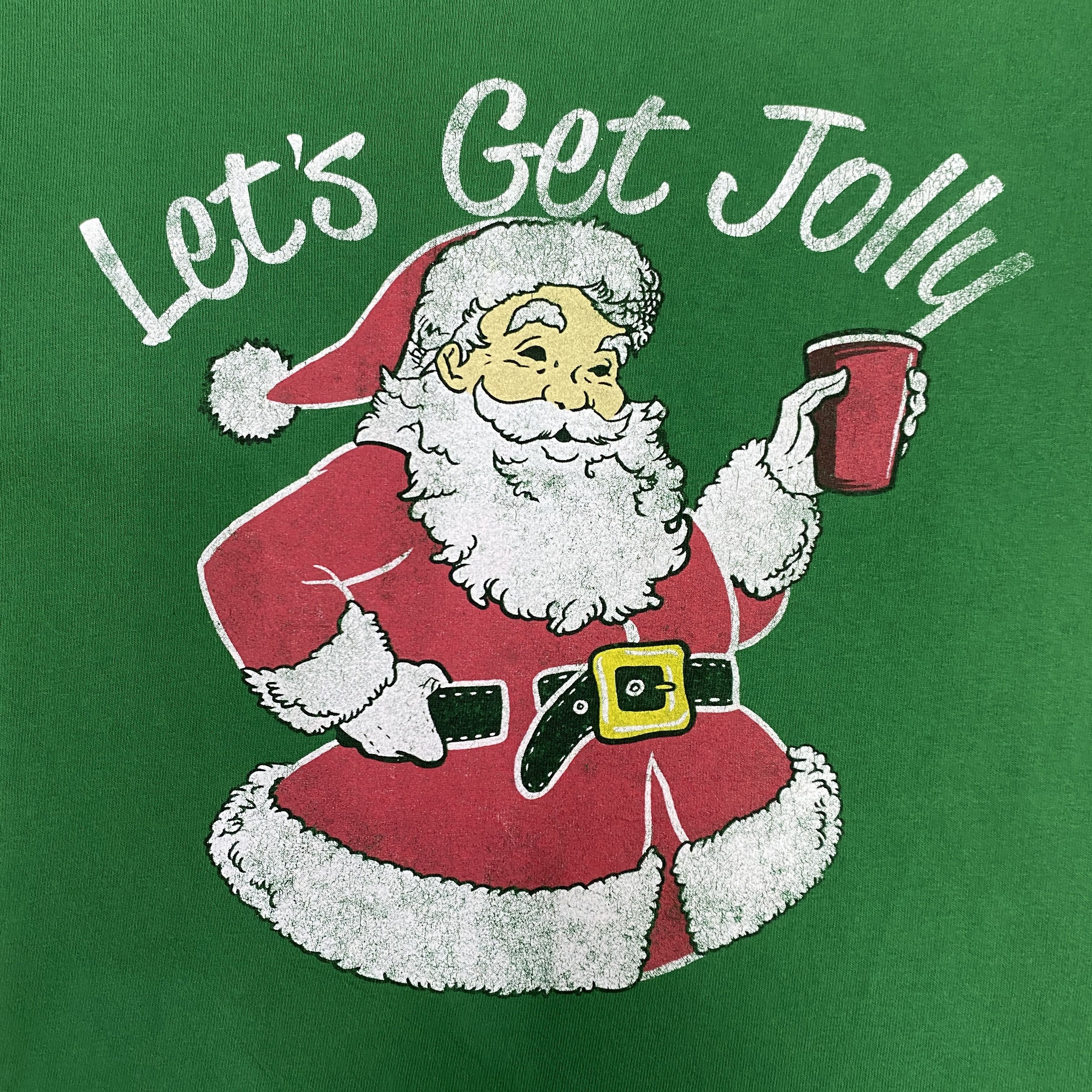 Vintage Santa with Red Solo Cup Let's Get Jolly Medium Shirt-K040 Size US M / EU 48-50 / 2 - 3 Thumbnail
