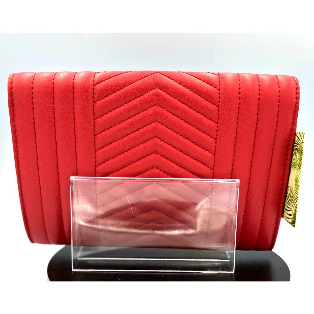 Badgley Mischka Badgley Mischka Crossbody Chevron Quilted Center Cover - Red Size ONE SIZE - 8 Thumbnail