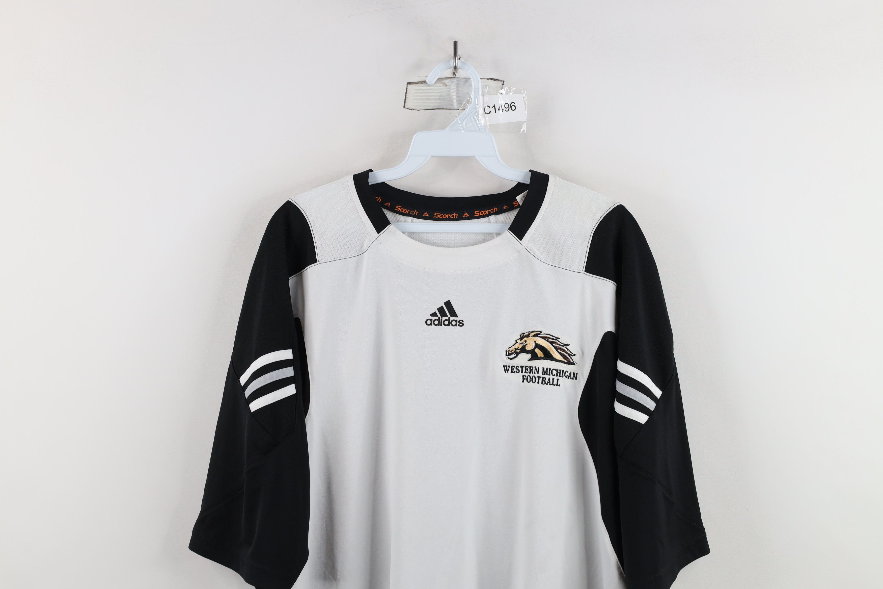 Adidas × Vintage Adidas Western Michigan University Football T-Shirt White Size US XL / EU 56 / 4 - 2 Thumbnail