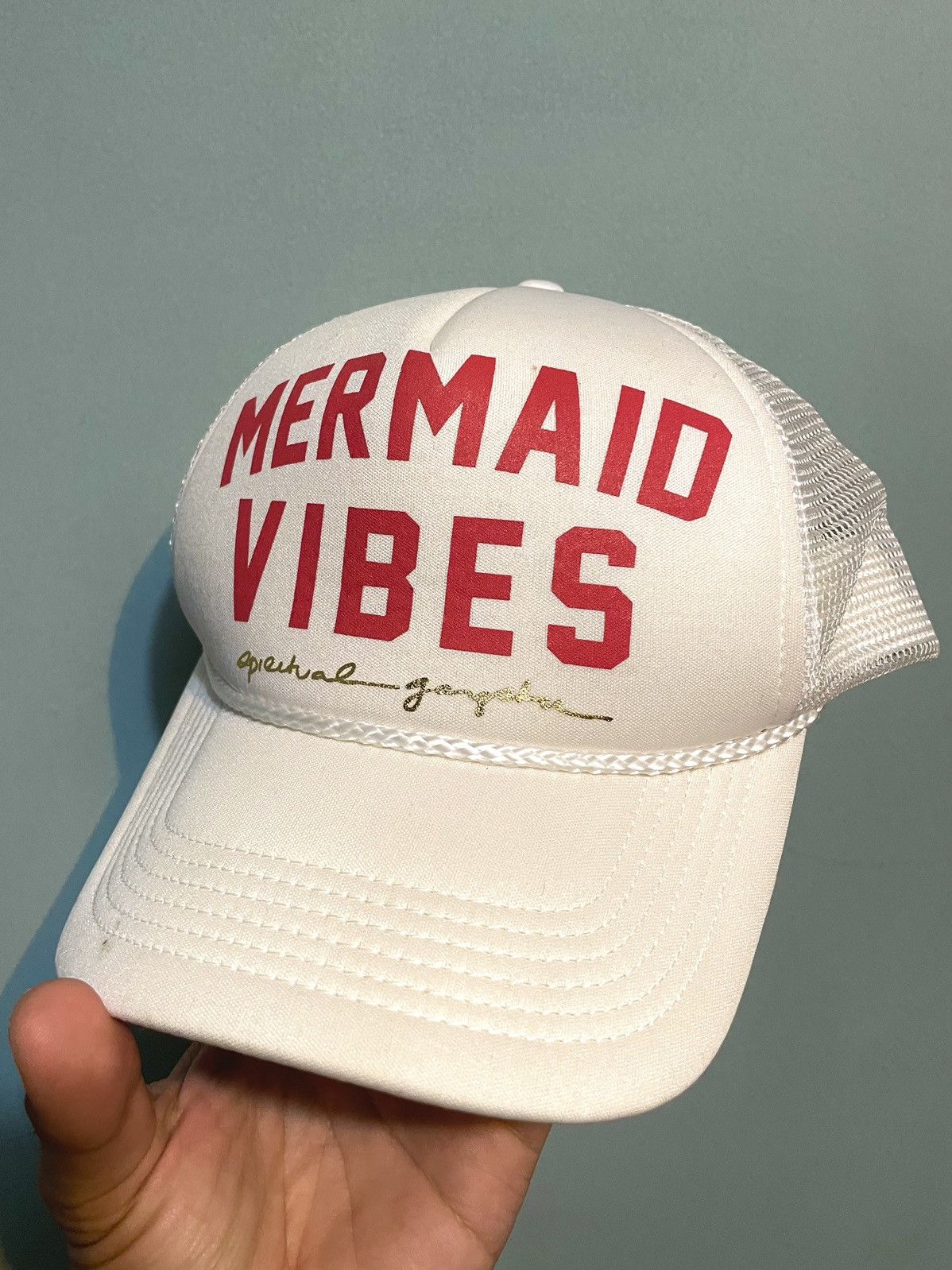 Designer × Vintage RARE vintage Mermaid Vibes Trucker hat Size ONE SIZE - 1 Thumbnail