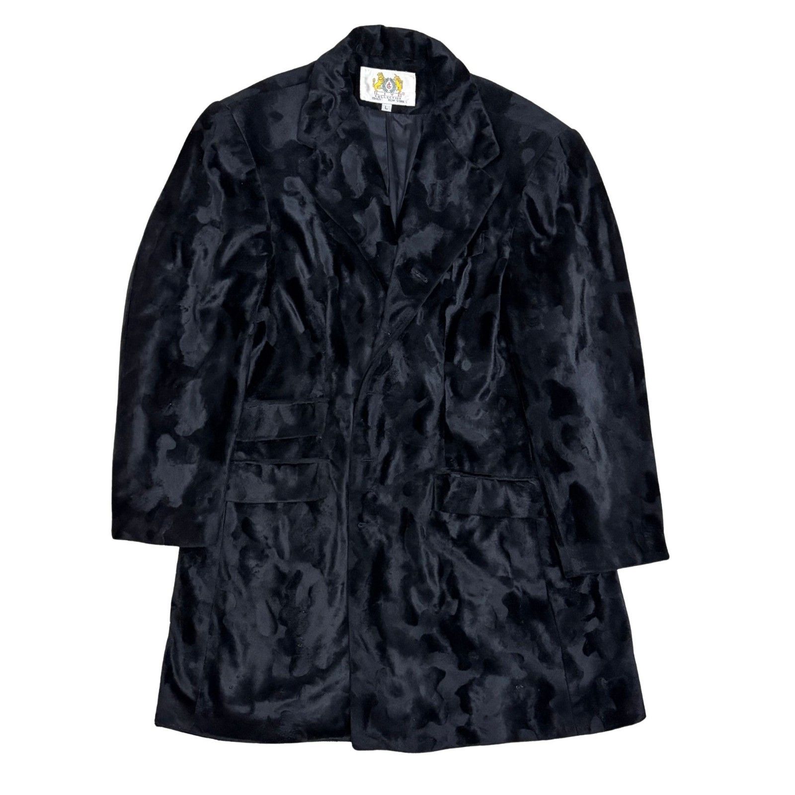 Other VINTAGE LIVE COLLECTION Faux Fur Pea Coat Retro Jacket Large Size L / US 10 / IT 46 - 1 Thumbnail