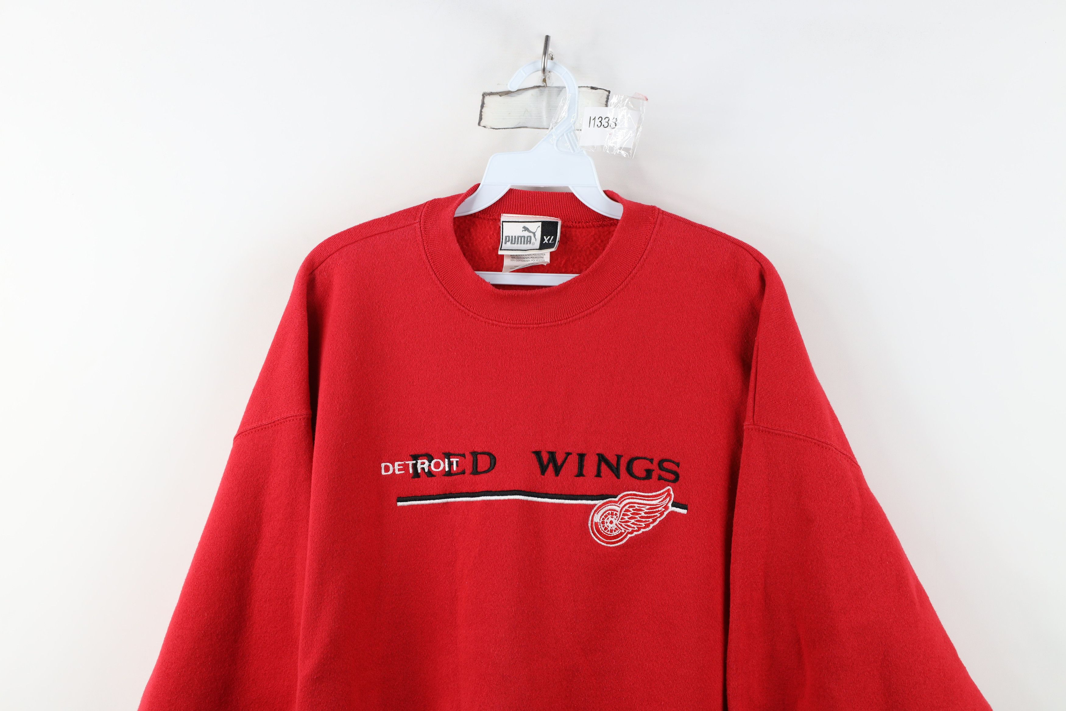 Puma Vintage 90s Puma Red Wings Hockey Crewneck Sweatshirt Size US XL / EU 56 / 4 - 2 Thumbnail