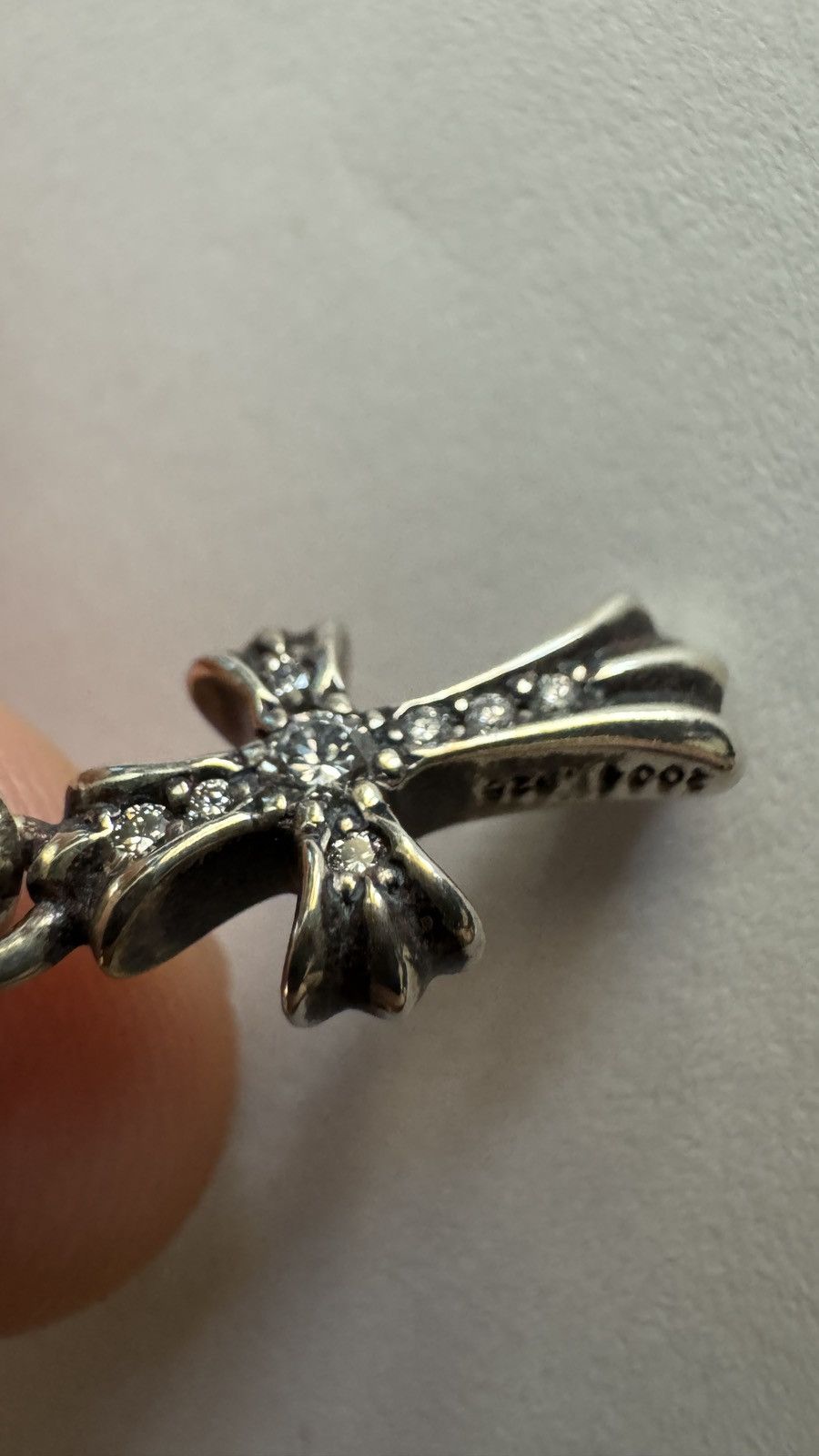 Chrome Hearts Chrome Hearts Pave Diamond Baby Fat Cross Size ONE SIZE - 3 Thumbnail