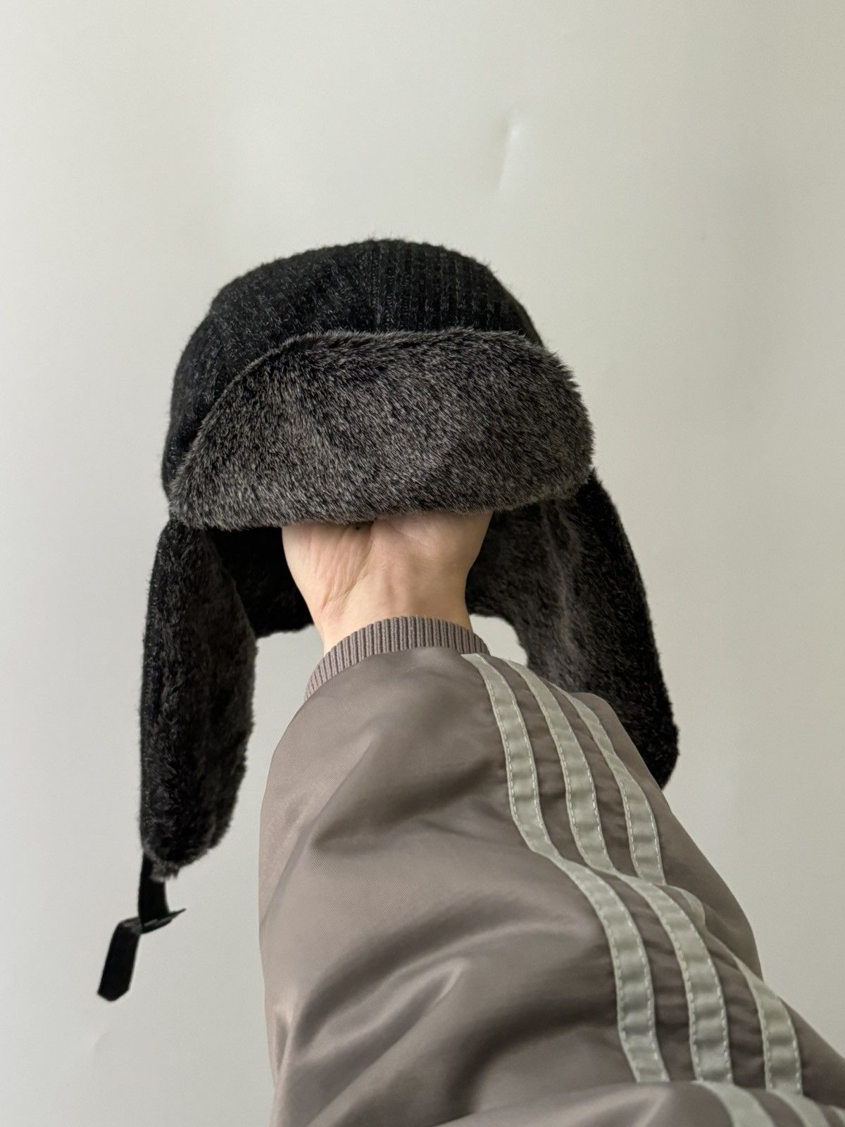 Japanese Brand Vintage Y2K fuzzy fur ushanka hat punk Japanese mohair Size ONE SIZE - 4 Thumbnail