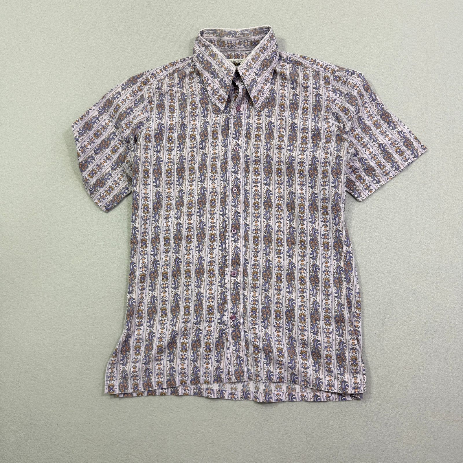 Vintage Vintage Golden Vee Paisley Short Sleeve Shirt Medium 70s Size US M / EU 48-50 / 2 - 2 Thumbnail