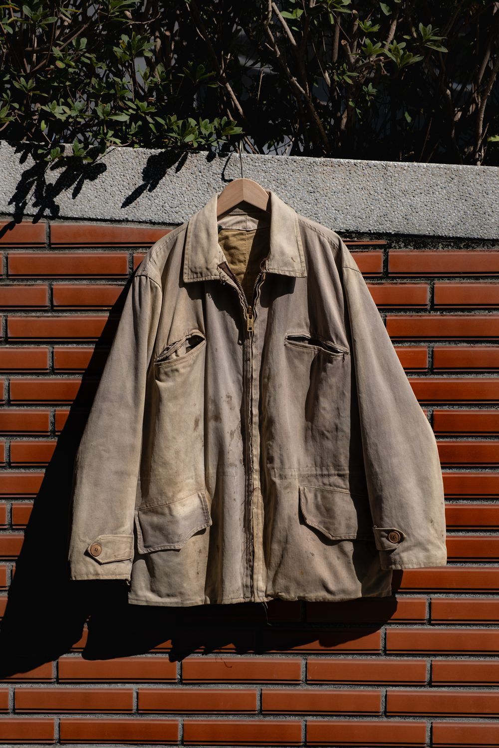 Vintage 1940s~50s Vintage Euro work Jacket Coats&Clark Zipper Size US L / EU 52-54 / 3 - 2 Thumbnail