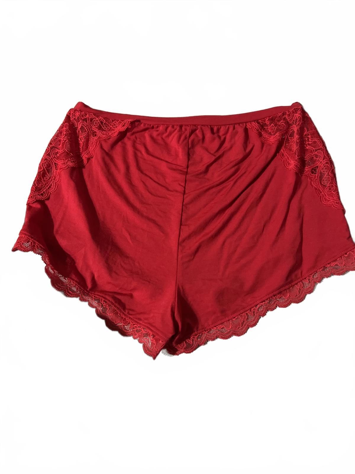 Other Victorias Secret Red Lace Trim Sleep Shorts Small Size ONE SIZE - 4 Thumbnail