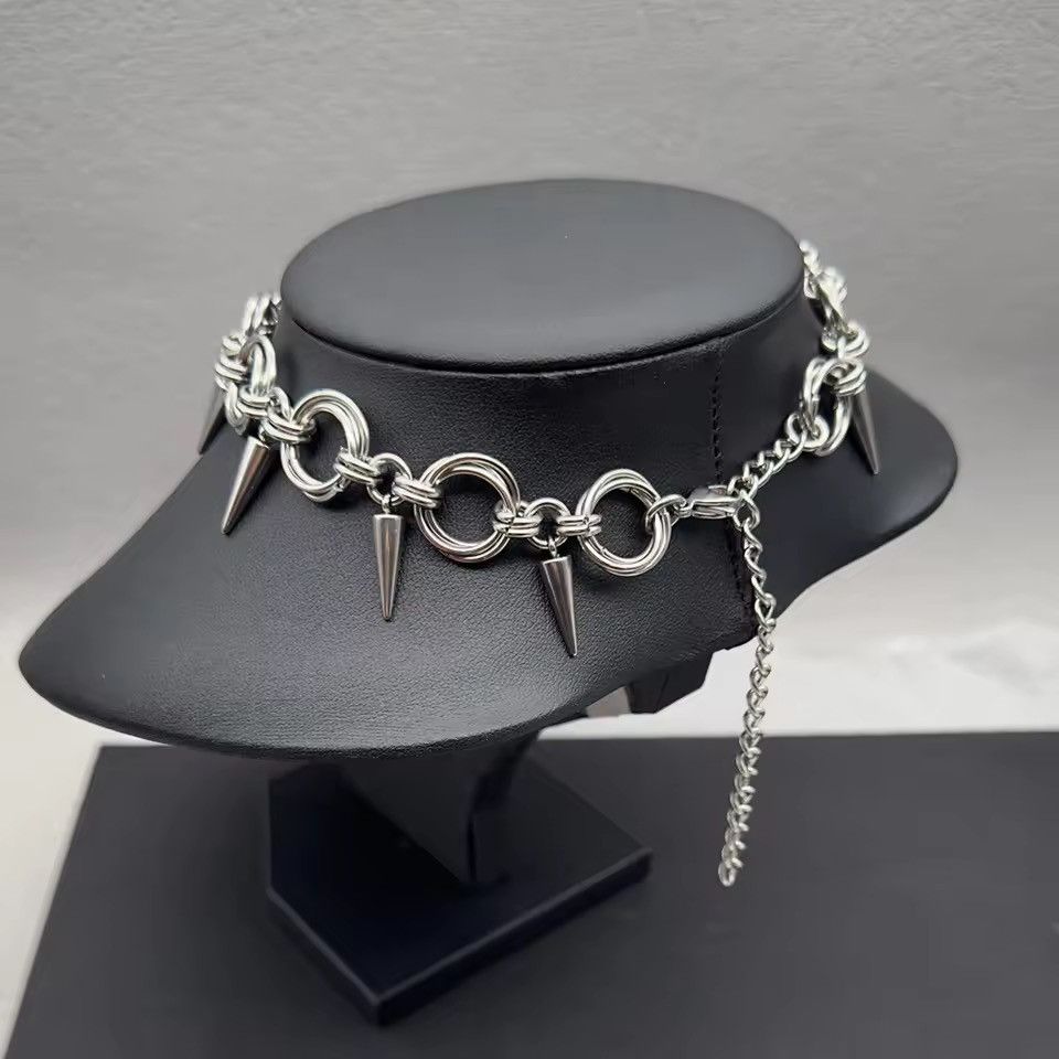 Japanese Brand Rivet Spike Choker Necklace Size ONE SIZE - 3 Thumbnail