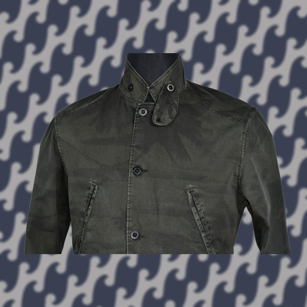 G-Star G-Star Raw Cargo Norris Palm Blazer Jacket Mens L Green Cotton Solid Button Casual 100% Cotton Vintage No Size 40R - 1 Thumbnail