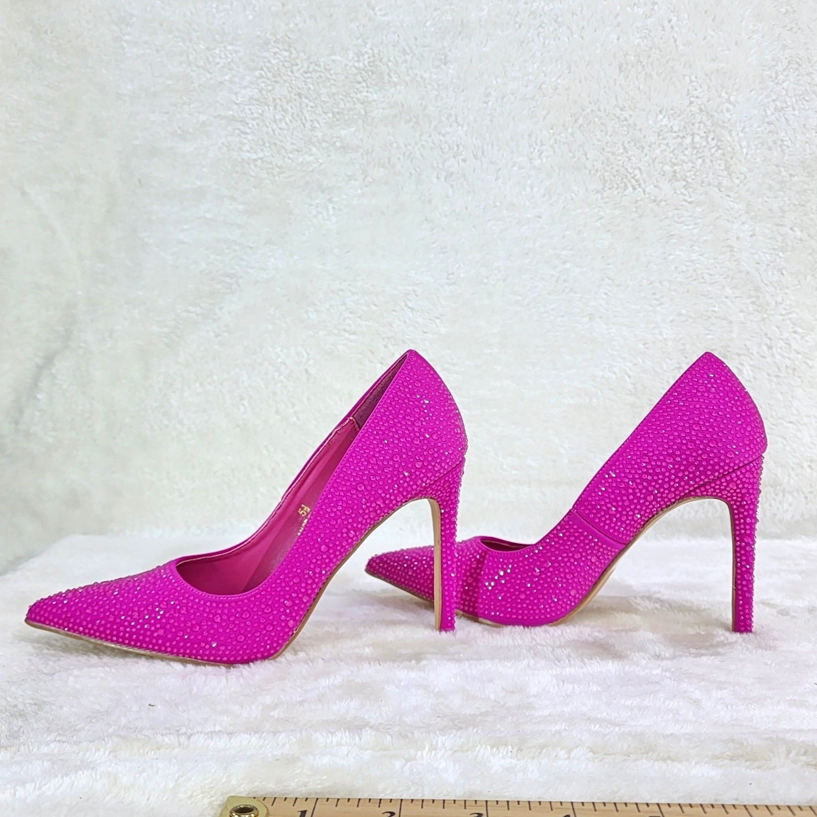Other Shock Bright Fuchsia Hot Pink High Heel Stiletto Pumps Rhine Size US 8 / IT 38 - 2 Thumbnail