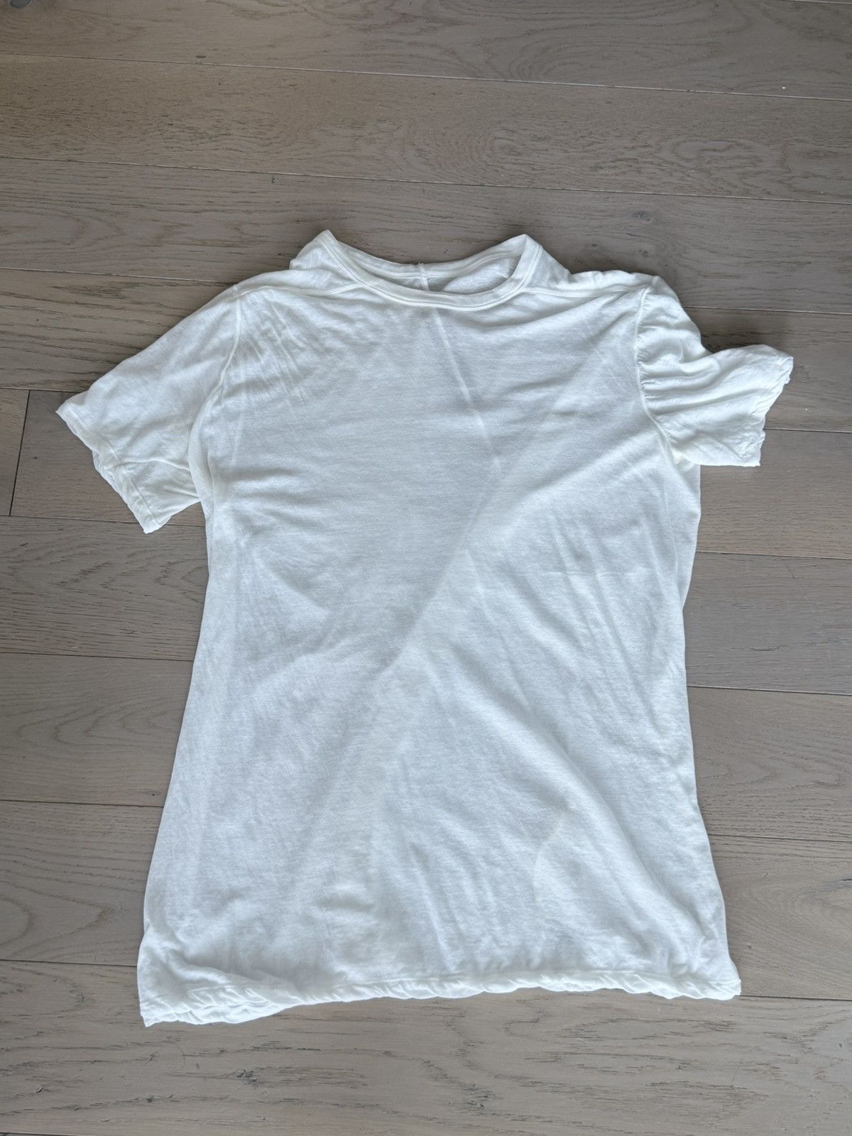 Rick Owens Fogachine ss2022 t shirt white asymmetric Size US S / EU 44-46 / 1 - 1 Thumbnail