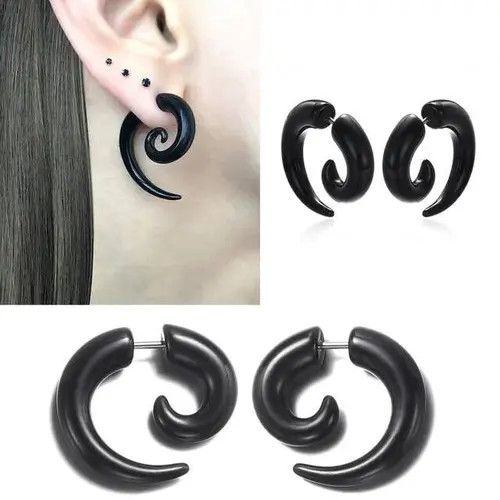 Japanese Brand × Vintage Spiral-shaped trompe l'oeil earrings Size ONE SIZE - 1 Thumbnail