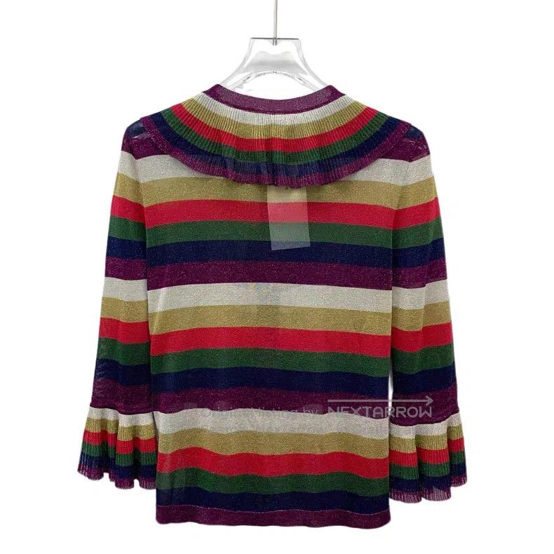 Gucci Gucci Colour-blocked striped fine flash tassel round-neck Size XS / US 0-2 / IT 36-38 - 2 Thumbnail
