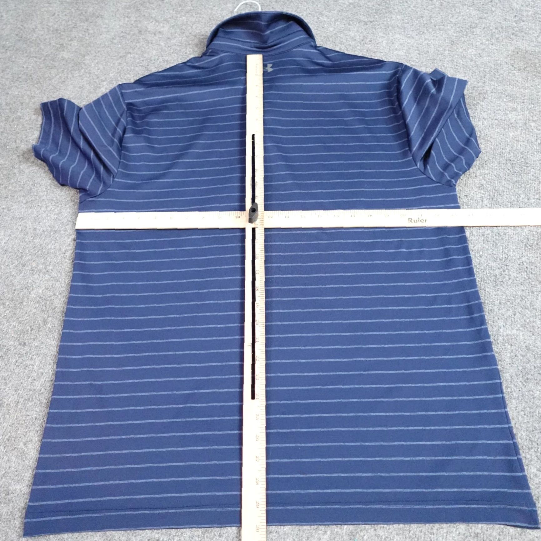 Under Armour Under Armour Polo Shirt XL Blue Striped Performance Golf Shirt Mens Size US XL / EU 56 / 4 - 4 Thumbnail