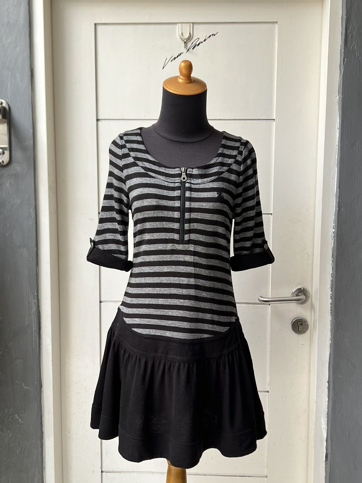 BURBERRY Striped Midi Dress