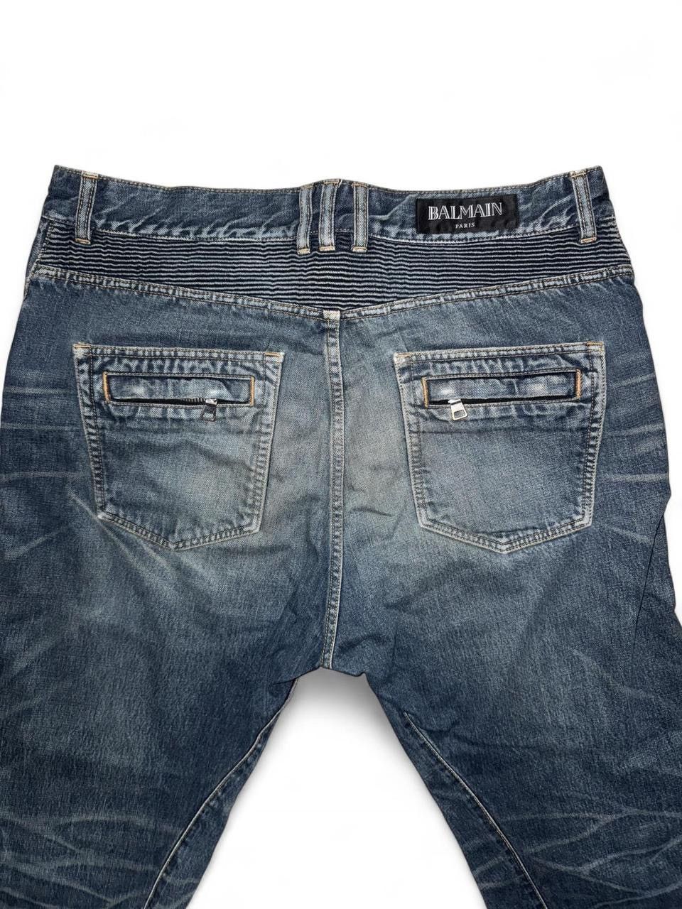 Balmain Balmain Paris grey and blue denim jeans with zipper pockets Size US 36 / EU 52 - 3 Thumbnail