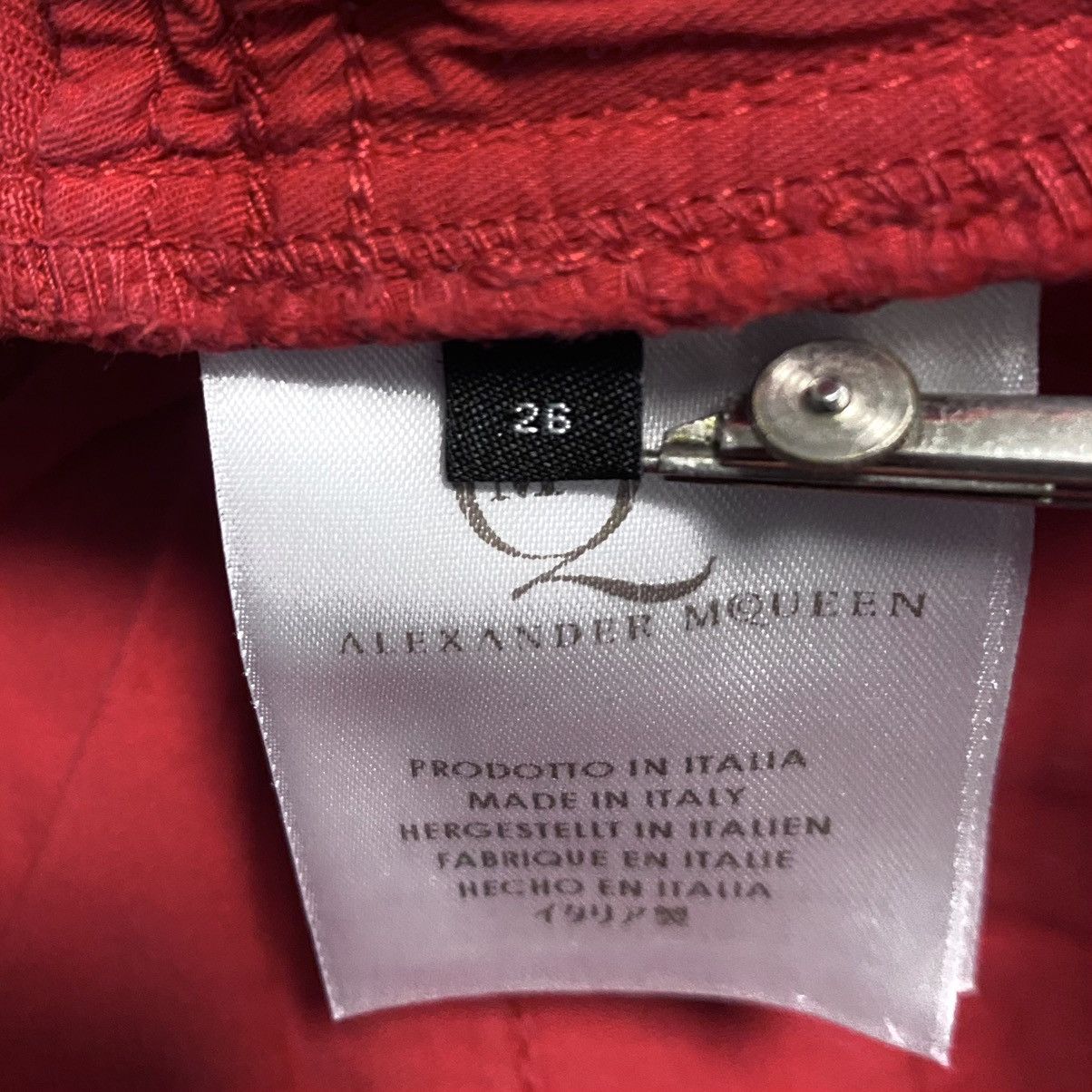Alexander McQueen 2013 Alexander McQueen McQ Red Zip Slim Fit Jeans Denim Size 26" / US 2 / IT 38 - 19 Thumbnail