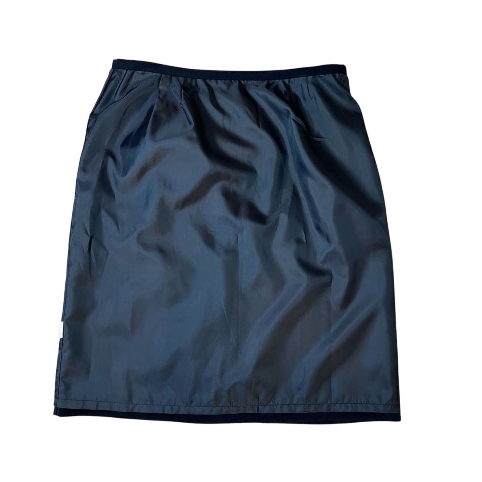 Other Norton McNaughton Navy Blue Lined Washable Straight Skirt 14 Size 36" / US 14 / IT 50 - 6 Thumbnail